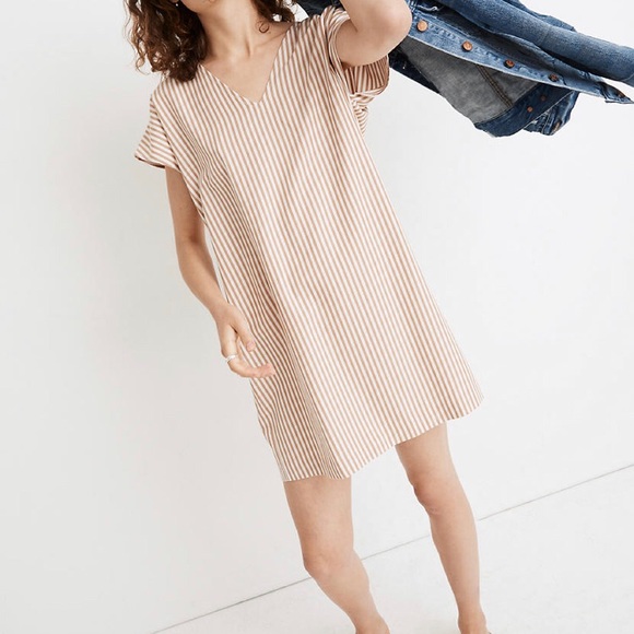 Madewell Button-Back Easy Dress: Earthen Clay - Picture 3 of 4